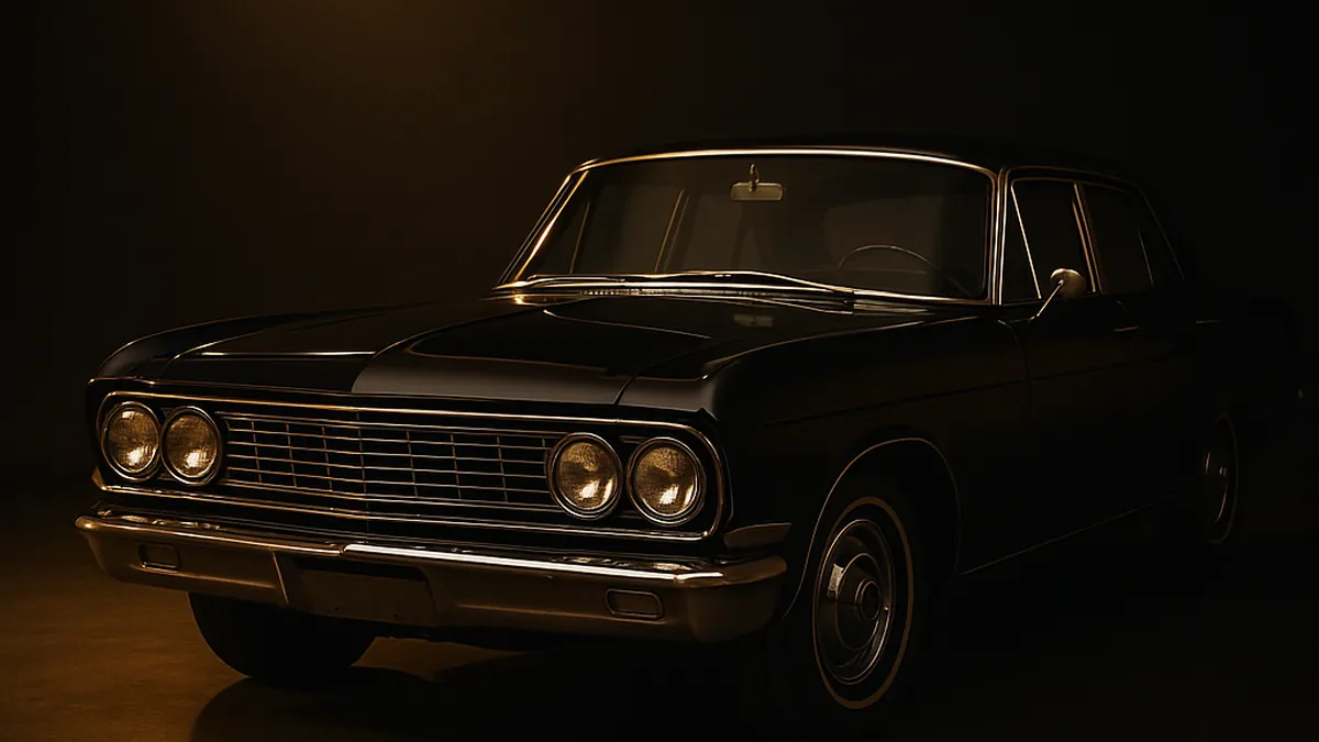 Classic vintage car in studio — H-Plate Requirements Erlangen